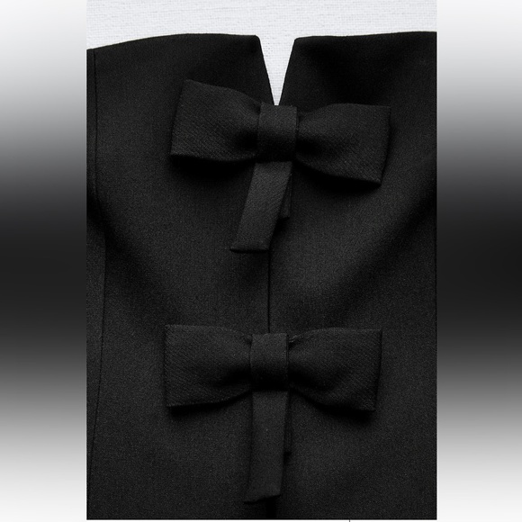 ZARA STRAPLESS BOW JUMPSUIT - Picture 5 of 7
